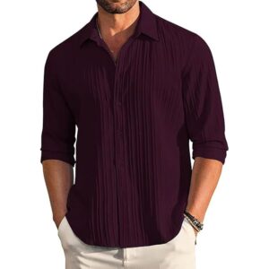 Men's Casual Button Down Shirts Long Sleeve