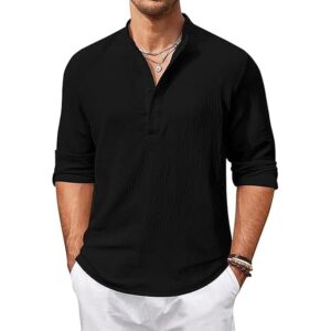 Cotton Blend Solid Regular Fit Kurta For Men